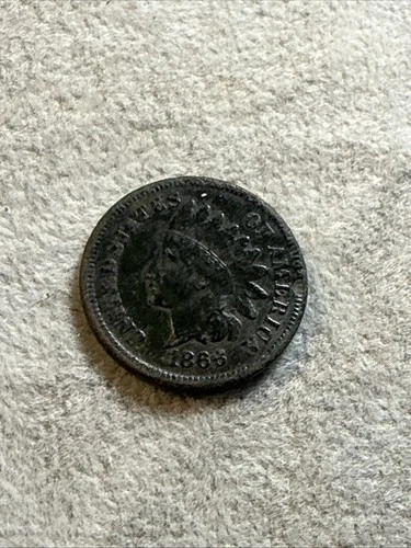 1866 Indian Head Penny VF / XF Details Some Rim Damage. Nice Coin See Pics 7591