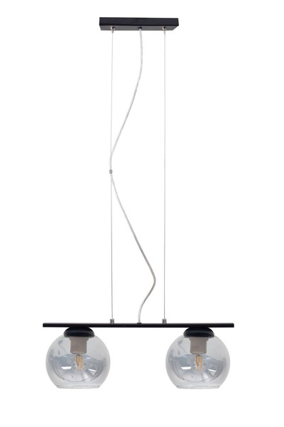 Pendelleuchte Esszimmer Rauchglas Metall 60 Cm 2-Flammig KüChe HäNgelampe-image