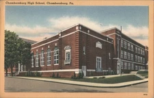 Chambersburg High School,Chambersburg,PA Tichnor Franklin County Postcard