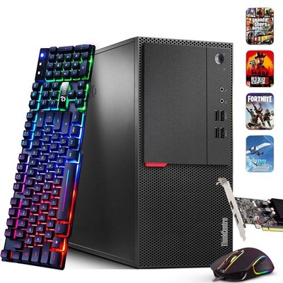 Lenovo Tower Gaming Desktop PC i5-6th 16GB 1TB HDD AMD Radeon RX 550 Wi-Fi Win11