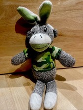 Dan Dee Sock Monkey W/Camo Shirt Plush Stuffed Animal 11" Tall