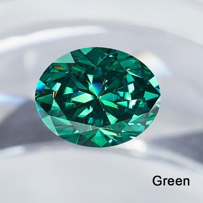 Hot Sale 0.1-10ct Oval Cut Multicolor Loose Moissanite GRA VVS1 Factory Directly