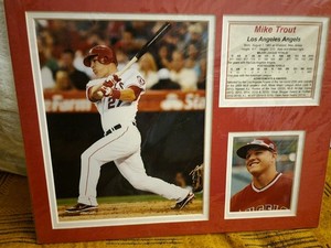 Mike Trout Early Print New Sealed &matted 11x14 picture With Bio New