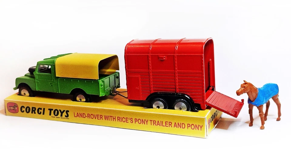 Corgi Toys Geschenk Set 2  - Land Rover und Pony Trailer  -  inklusive Repro Box - Bild 3 von 4