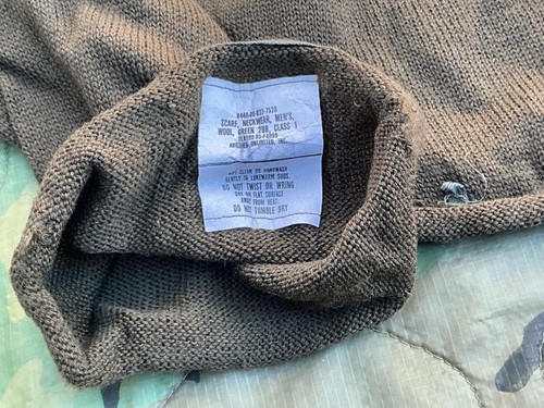 Usmc Army Military Surplus Winter Neckwear Od Green Wool Neck Camp 