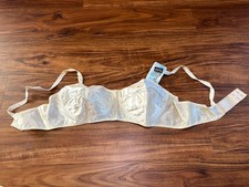 Vintage Lovelight Pointy Bullet Bra NWT Ivory Nylon Cotton USA Made NOS 38b