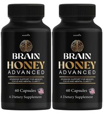 2 Pack Brain Honey Advanced Support Vitamin Supplement BrainHoney Capsules