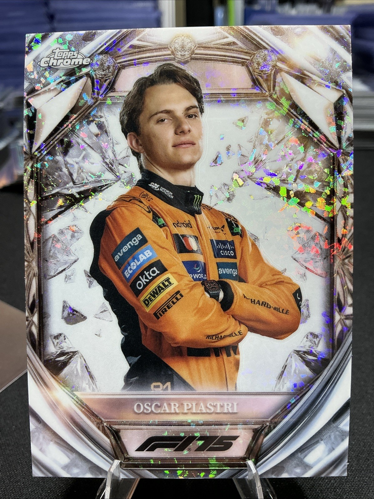 Topps Chrome Diamond 75th Anniversary F1 Oscar Piastri McLaren #D75-6 2025