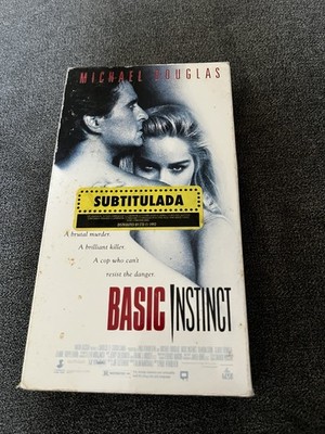 Basic Instinct VHS 1992 Subtitulada Michael Douglas Sharon Stone Tape
