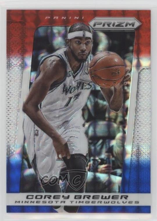 2013-14 Panini Prizm Red White & Blue Mosaic Prizm Corey Brewer #192 2b6