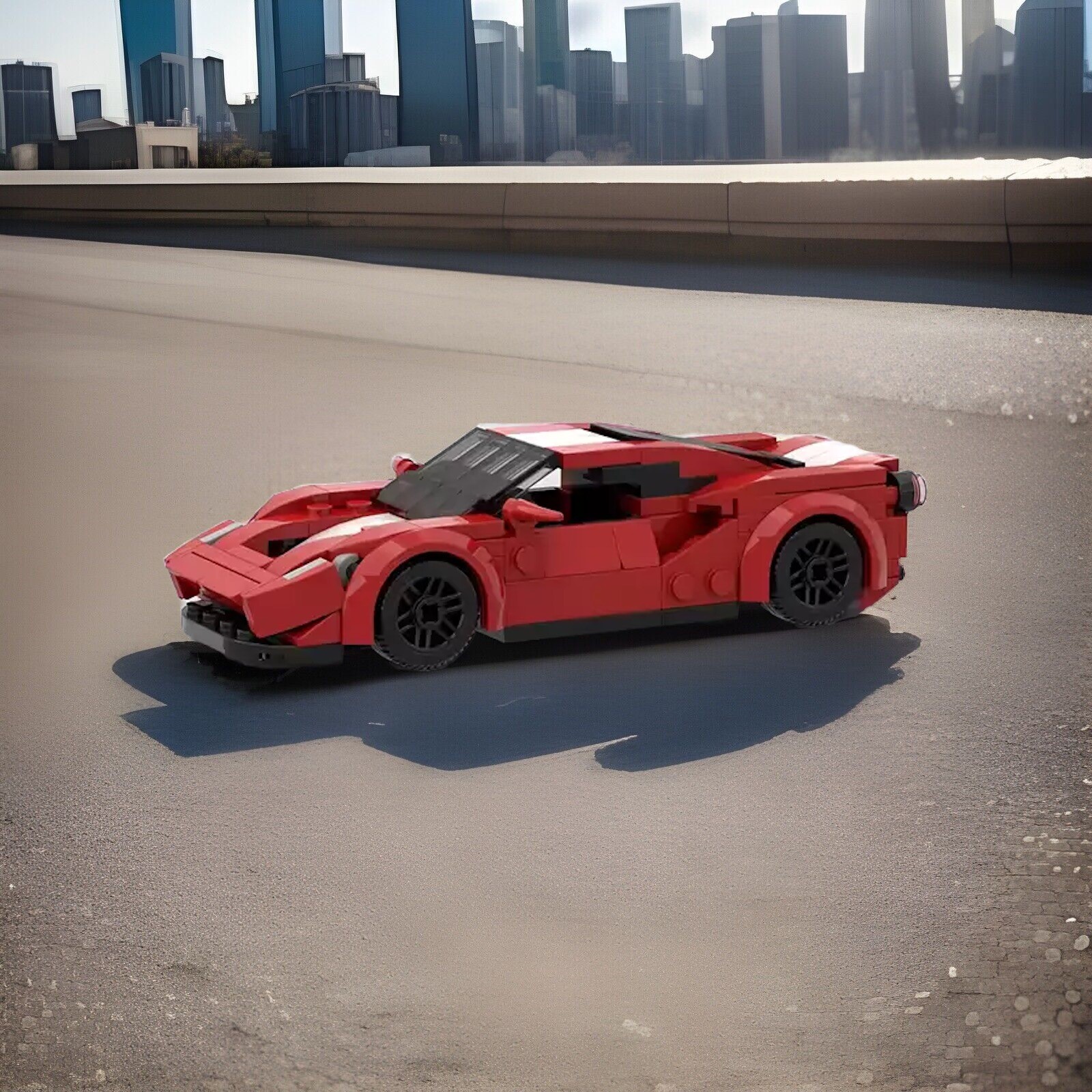 MOC City Champion Racing Sports Car Building Block