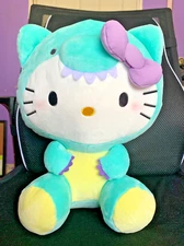 Sanrio Hello Kitty Green Dino Costume Plush NWT Round 1 12.6"