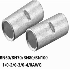 Ga Bare Butt Splice Connector Tinned Non-Insulate Terminals 1/0-2/0-4/0AWG