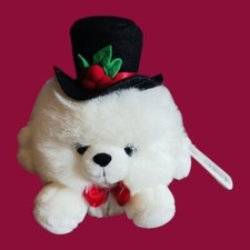 Russ vtg mr.christmas snowball bear plush stuffed animal "6"