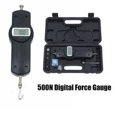 Digital Force Gauge Push Pull Force Meter Tester Dynamometer Tool 500N Precision