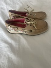 Girls Sperry Top Slider Pink Cheetah Print Boat shoes