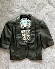 Marciano Black Leather Jacket. Size Small. Short Sleeves