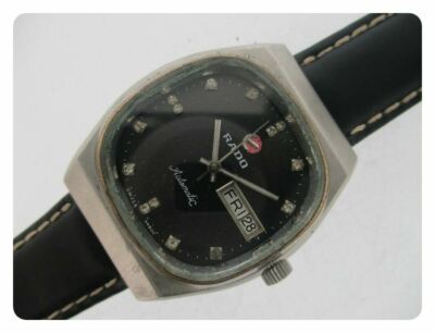 PROJECT TO FIX RADO CUSHION HOODED LUGS DAY DATE EU SHIP MENS SS WATCH