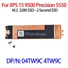 New For Dell Precision 5550 XPS15 9500 M.2 2280 SSD2 SSD Bracket Shield Caddy M2