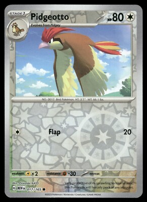 Pidgeotto Reverse Holo NM 017/165 Scarlet & Violet 151 Pokemon Card | eBay