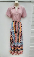 HIPPIE,BOHO,FOLK SKIRT,GYPSY,BRIGHT ABSTRACT,60'S,70S,80S VINTAGE STYLE,SIZE 8