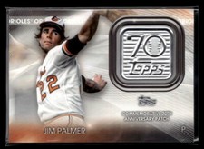Jim Palmer - 2021 Topps Update Topps 70th Anniversary Manufactured Logo Patch