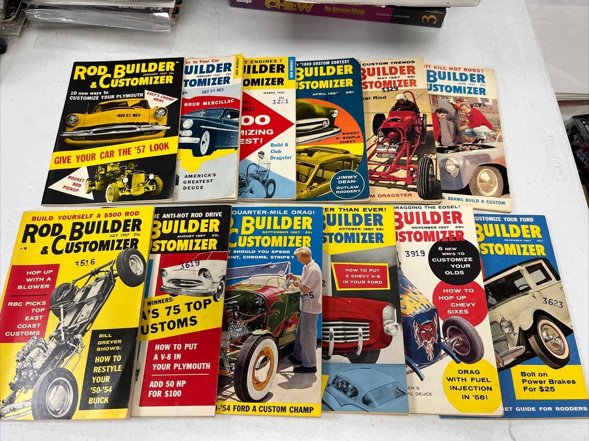 Rod & Custom Magazine 1957 12冊セット Rod Builder & Customizer Vintage (1957) Magazines Set Of 12 | eBay