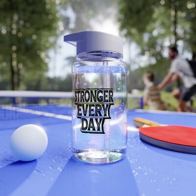Stronger Sports Water Bottle, 16.9 oz, BPA-Free, Spill-Resistant Lid, Gym Fitnes