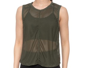 dark green mesh top