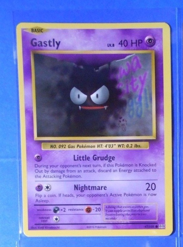gastly pokemon card value 2016 - 092/165 - Pokemon 151 - Reverse Foil your opponents Active Pokmon is now Asleep and Poisoned Gastly 102/162 - Reverse Holofoil