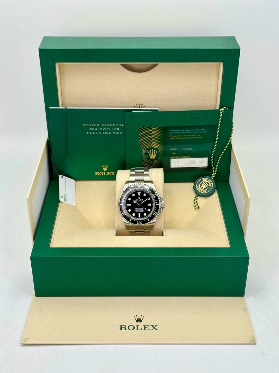 NEW 2025 Rolex Deepsea 44mm 136660 Stainless Steel Black Dial | eBay