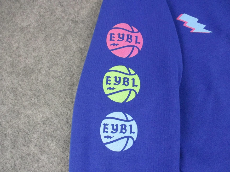 Nike Jordan Jumpman Hoodie Mens Medium Blue EYBL Dri-FIT Full Zip Basketball - Image 4 of 4