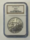 2004 American Silver Eagle MS69 NGC - 1 oz .999 Fine Silver - See Description!