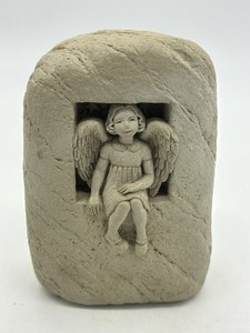 Carruth Studio Angel Stone Sculpture Wall Hanging - 1999 Vintage