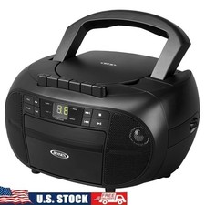 Portable Stereo Cassette Recorder CD Player AM FM Radio Headphone Aux Input New