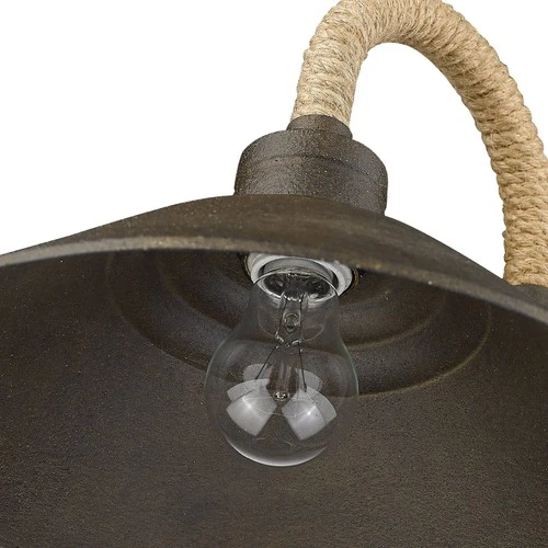 Journey 9 3/4" High Dark Rust and Rope Wall Sconce - Picture 4 of 6
