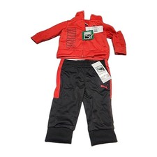 Puma Infant / Toddlers Track Jacket  Pants Set Red  Black New with Tags 3-6 mo