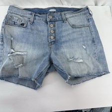 Old Navy Distressed Button-Fly Denim Shorts size 8