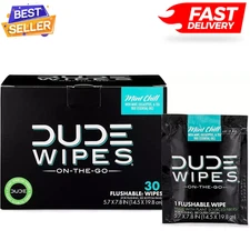DUDE Wipes On-The-Go Flushable Wet Wipes 30 Wipes 