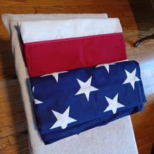 50 Star American Flag vintage bright 5 x 10