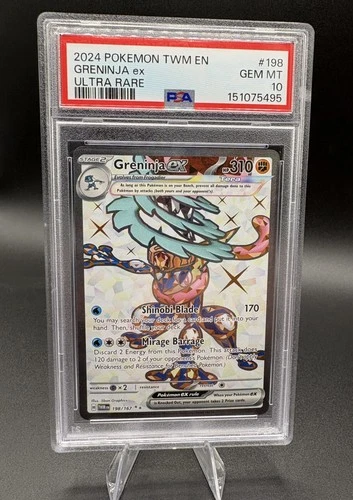 PSA 10 Greninja ex Ultra Rare 198/167 Pokemon 2024 Twilight Masquerade