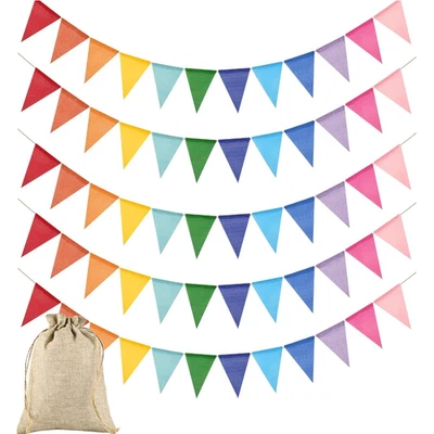 Drapeaux triangulaires colorés bannière pour anniversaire mariage for fête for - Photo 1/4