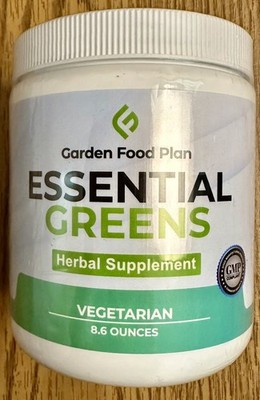 Garden Food Plan Essential Greens 8.6oz Vegetarian NEW SEALED BB 2029