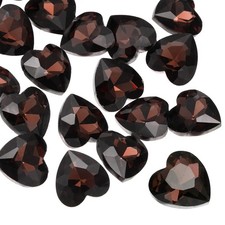 Heart Rhinestones, 12mm Pointback Glass Rhinestone, Pack of 30 Wine Red 
