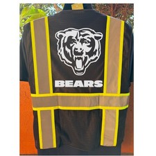 ⚾🦺CHICAGO BEARS  WORK SAFETY VEST  PPE W/REFLECTIVE LOGO SIZE M/L/XL/2-4XL