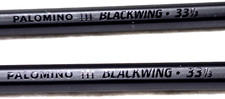 Pair of "PALOMINO ... BLACKWING 33 1/3" Totally Black Unused Wood Pencils