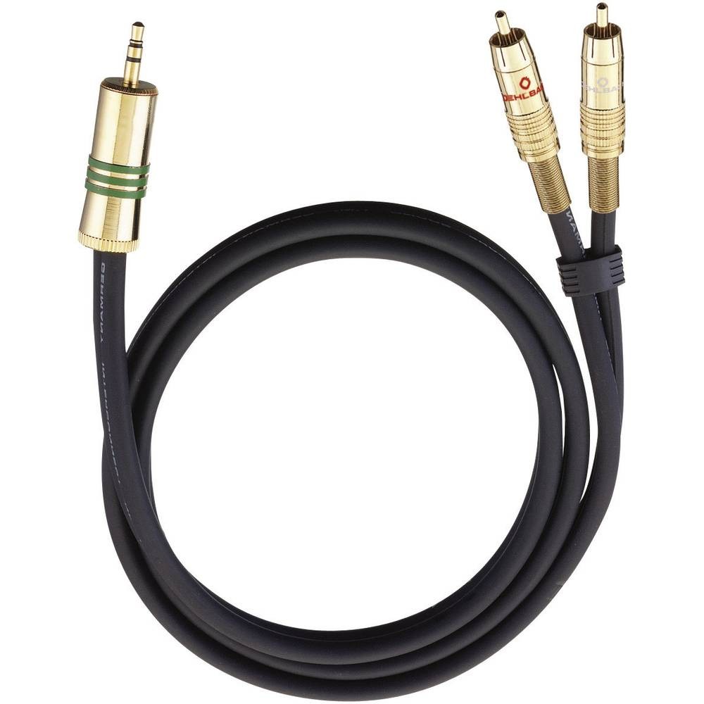 Oehlbach 2056 Cinch Klinke Audio Anschlusskabel 2x Cinch-Stecker - 1x 7390₽