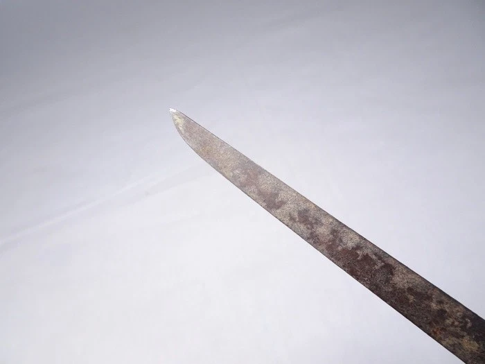 P0104: Espada pequeña japonesa de hierro antiguo real KOZUKA con hoja firmada de forma rara Foto 4 de 4