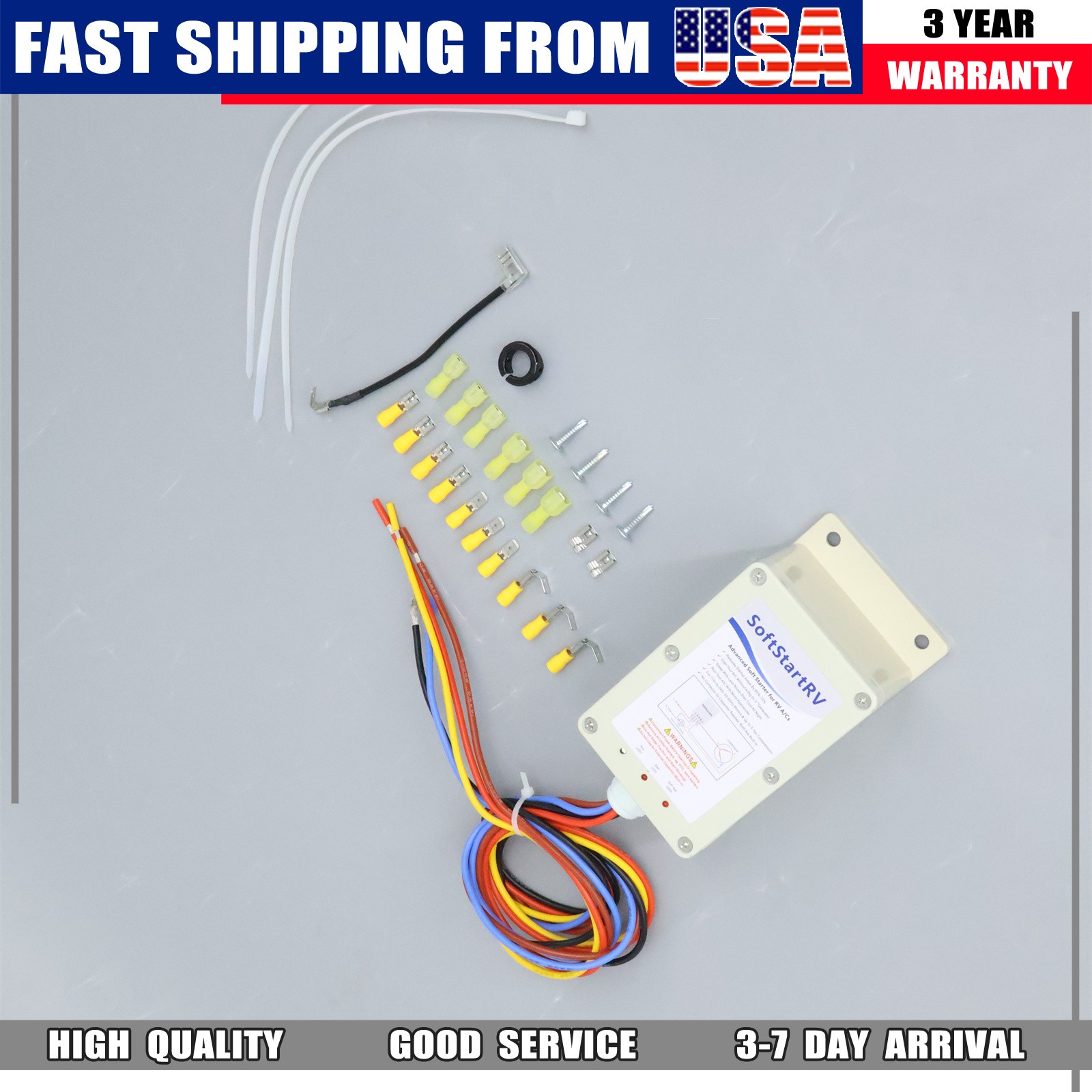 New Soft Start Kit Air Conditioner Setup RV A/C Starter For SSRV3T 110 Volts