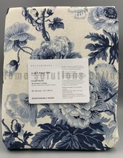 Pottery Barn Garden Floral Blackout Curtain Panel Drape Blue 96" B1049